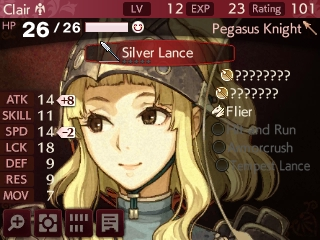 This basic Silver Lance almost doubles Clair’s attack!